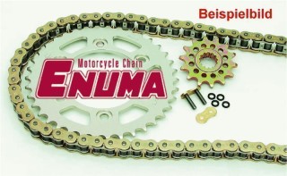 ENUMA Kettensatz Kettenkit Kawasaki EL 125 Eliminator, Bj. 97-, Typ: BN125A, Übersetzung 15/46
