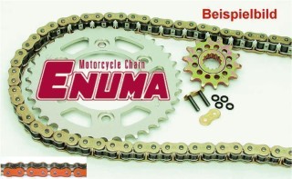 ENUMA Kettensatz Kettenkit Kawasaki ZX-6 R 636, Bj. 02, Typ: ZX636A, Kettenfarbe: ORANGE