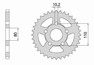 ALU KETTENRAD Honda, Z-43
