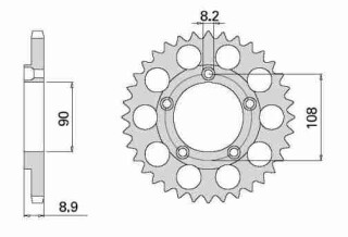 ALU-KETTENRAD Ducati, Z-41