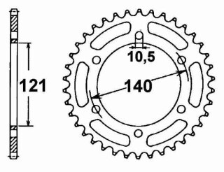ALU KETTENRAD Cagiva, Z-45