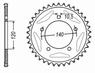 ALU-KETTENRAD Suzuki/Triumph, Z-44