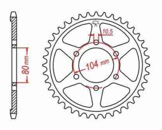 ALU KETTENRAD Kawasaki, Z-44