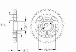 ALU-KETTENRAD Ducati 1200, Z-42