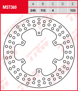 TRW Lucas BREMSSCHEIBE starr, MST 369