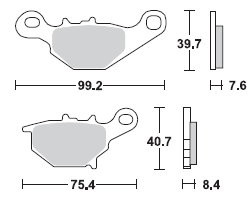 TRW LUCAS Scheibenbremsbeläge-Satz MCB 772 RSI