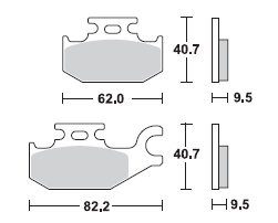 TRW LUCAS Scheibenbremsbeläge-Satz MCB 724