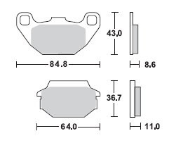 TRW LUCAS Scheibenbremsbeläge-Satz MCB 712