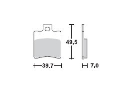 TRW LUCAS Scheibenbremsbeläge-Satz MCB 696 EC