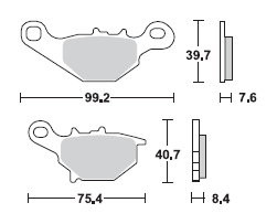 TRW LUCAS Scheibenbremsbeläge-Satz MCB 679