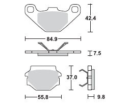 TRW LUCAS Scheibenbremsbeläge-Satz MCB 667 SI
