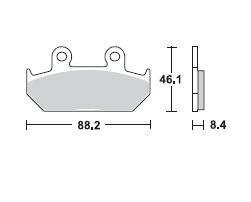 TRW LUCAS Scheibenbremsbeläge-Satz MCB 571