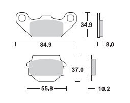 TRW LUCAS Scheibenbremsbeläge-Satz MCB 560 SI