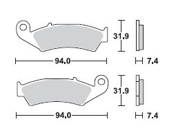 TRW Lucas Bremsbeläge MCB574, VORNE, Honda XR 600 R, Bj. 88-90