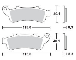 TRW Lucas Bremsbeläge MCB704, VORNE, Honda VFR 800, Bj. 98-05