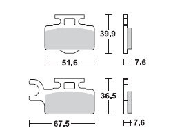 TRW Lucas Bremsbeläge MCB714SI, VORNE, Kawasaki KX 65, Bj. 00-