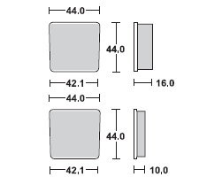 TRW Lucas Bremsbeläge MCB506, VORNE, Kawasaki Z 400 B1/B2, Bj. 78-80