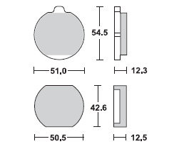 TRW Lucas Bremsbeläge MCB79, VORNE, Kawasaki Z 440, Bj. 80-81