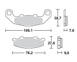 TRW Lucas Bremsbeläge MCB586, VORNE, Kawasaki ZR 550 Zephyr, Bj. 93-95