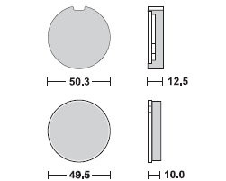 TRW Lucas Bremsbelag MCB16, VORNE, Suzuki GT 50 E, Bj. 79-