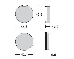 TRW Lucas Bremsbelag MCB91, VORNE, Suzuki GT 50 K, Bj. 79-