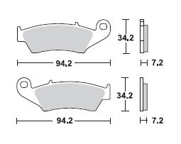 TRW Lucas Bremsbelag MCB669SI, VORNE, Suzuki DR 125 SM, Bj. 09-10