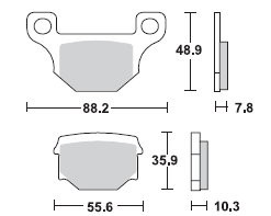 TRW Lucas Bremsbelag MCB765, VORNE, Suzuki GV 125, Bj. 05-