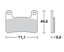 TRW Lucas Bremsbelag MCB752SV, VORNE, Suzuki GSX 1300 R Hayabusa, Bj. 08-12