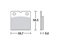 TRW Lucas Bremsbelag MCB533, VORNE, Triumph Bonneville 750 750, Bj. 84-