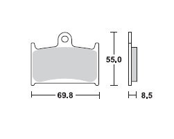TRW Lucas Bremsbelag MCB595SV, VORNE, Triumph Daytona 900, Bj. 93-96