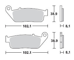 TRW Lucas Bremsbelag MCB598, VORNE, Triumph Tiger 900, Bj. 99-01