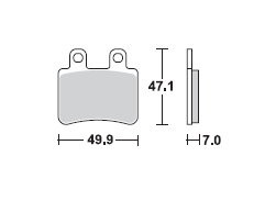 TRW Lucas Bremsbelag MCB735, VORNE, Yamaha DT 50 R, Bj. 02-08