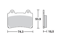 TRW Lucas Bremsbelag MCB559, VORNE, Yamaha TDR 250, Bj. 88-90