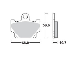 TRW Lucas Bremsbelag MCB524, VORNE, Yamaha XS 400 DOHC, Bj. 82-84