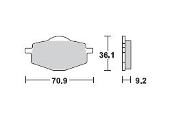TRW Lucas Bremsbelag MCB539, VORNE, Yamaha XT 500, Bj. 86-89