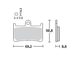 TRW Lucas Bremsbelag MCB611, VORNE, Yamaha FZS 600 Fazer, Bj. 98-03
