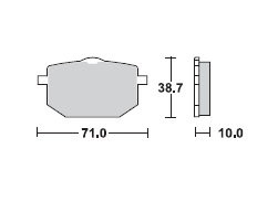 TRW Lucas Bremsbelag MCB568, VORNE, Yamaha XT 600 H, N, Bj. 87-90
