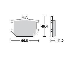 TRW Lucas Bremsbelag MCB68, VORNE, Yamaha XS 1100, Bj. 78-81