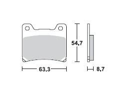 TRW Lucas Bremsbelag MCB530, VORNE, Yamaha FJ 1200, Bj. 86-87