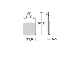 TRW Lucas Bremsbeläge MCB578, VORNE, Aprilia RS 50 Extrema, Replica, Bj. 93-94