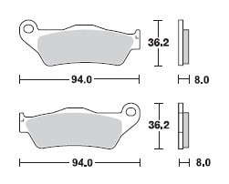 TRW Lucas Bremsbeläge MCB648, VORNE, Aprilia RX 125, Bj. 00-01
