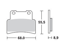 TRW Lucas Bremsbeläge MCB785, VORNE, Aprilia SMV 750 Dorsoduro ABS, Bj. 09-