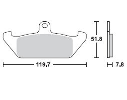 TRW Lucas Bremsbeläge MCB563, VORNE, Ducati 350 Indiana, Bj. 86