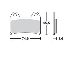 TRW Lucas Bremsbeläge MCB683SV, VORNE, Ducati 750 Supersport, Bj. 00-