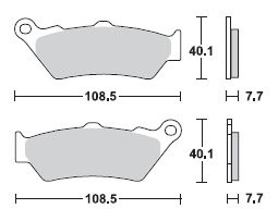 TRW Lucas Bremsbeläge MCB671SV, VORNE, Ducati 1000 S Sport, Bj. 07-09