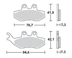 TRW Lucas Bremsbeläge MCB734, VORNE, Gas Gas Pampera 280