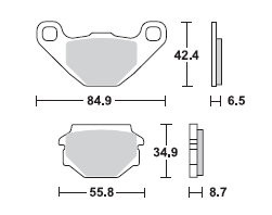 TRW Lucas Bremsbeläge MCB628, HINTEN, Aprilia Tuareg Wind 125, Bj. 90-