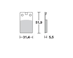 TRW Lucas Bremsbeläge MCB564, HINTEN, Benelli 50 Spring, Bj. 92-95