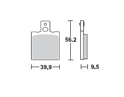 TRW Lucas Bremsbeläge MCB623, HINTEN, Honda CRM 125, Bj. 90-97