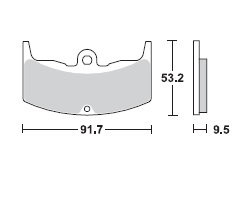 TRW Lucas Bremsbeläge MCB543, HINTEN, Honda CBX 550 F, F2, Bj. 82-